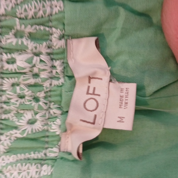 NWT LOFT Mint Floral Lace Blouse And Skirt Set Medium - Picture 10 of 12